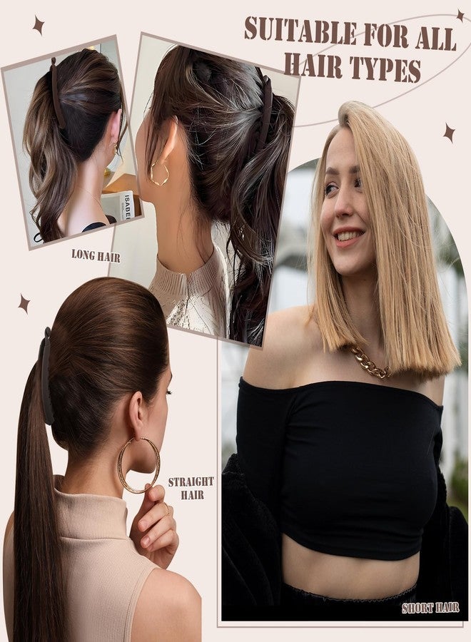 ProSuites 8 PCS Banana Hair Clips for Women, Cute and Stylish French Hair Claw Clips, Neutral Color Ponytail Holder Hair Accessories for Thin/Thick Hair, All Day Hold - Image 5